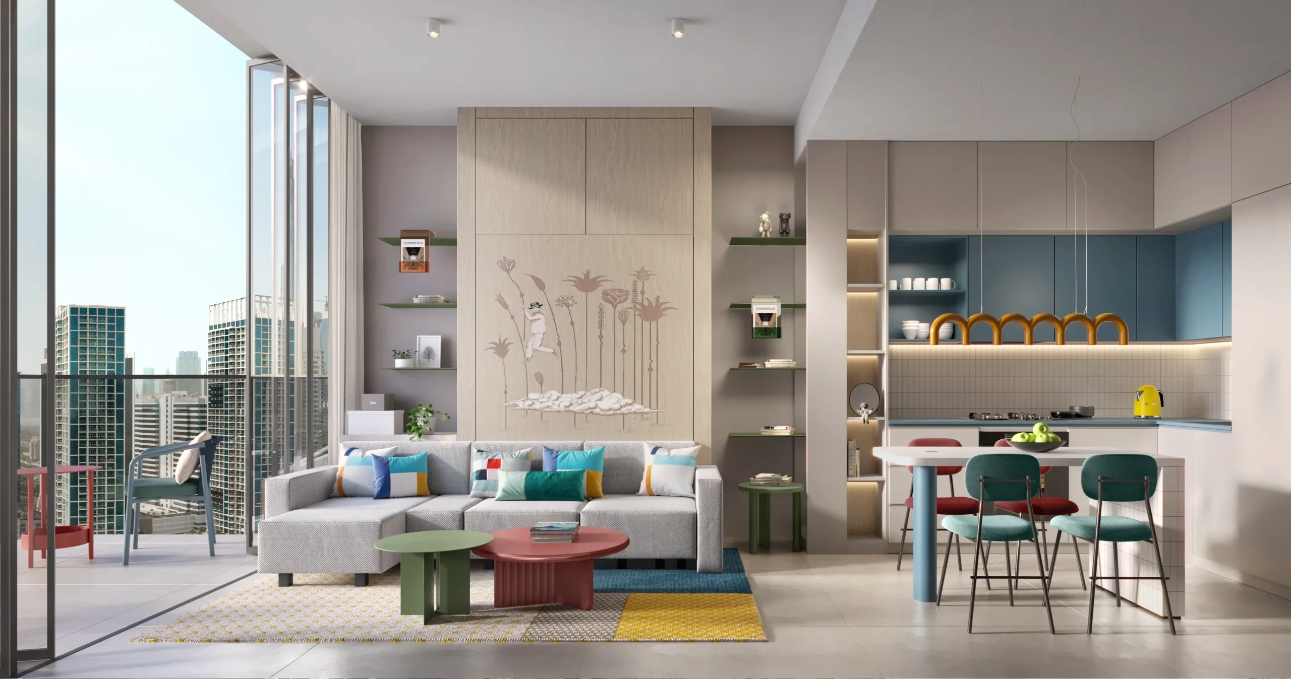 Spacious 2-bedroom Type A apartment interior at Rove Home Marasi Drive.